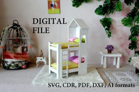 Download Miniature Bunk Bed Digital File 1:12 - Digital Collection
