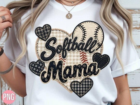Download Softball Mama Stitch Embroidery T-shirt - Embroidery Collection