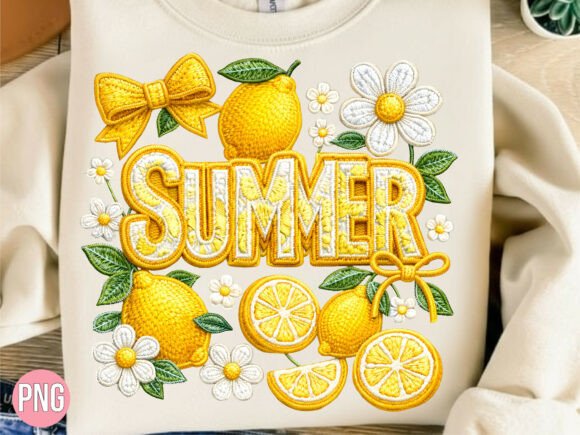 Download Summer Lemon Fruit Embroidery PNG SHIRT - Embroidery Collection
