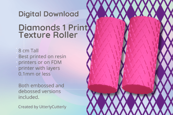 Download Diamonds 1 Texture Roller, Digital File- - Digital Collection