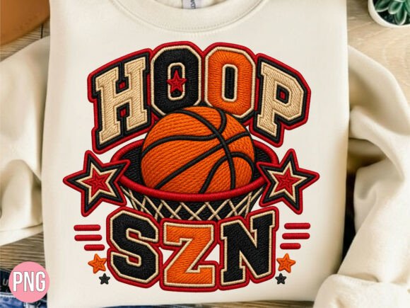 Download Hoop Szn Basketball Embroidery PNG Shirt - Embroidery Collection