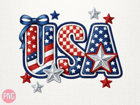 Download USA Patriotic Embroidery Style Shirt PNG - Embroidery Collection