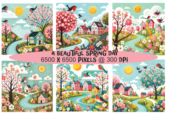 Download "Spring Village Scenes Digital Art - Digital Collection