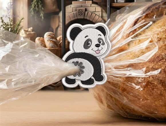 Download Cute Panda Bag Tie Embroidery Design - Premium Resources