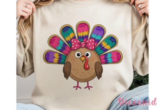 Download Cute Glitter Turkey Digital Download PNG - Digital Collection