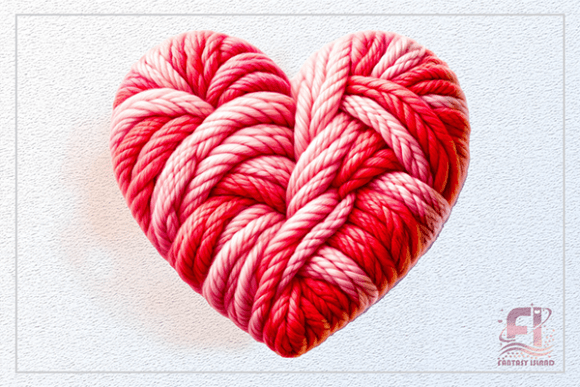 Download Knitted Yarn Red Heart Valentine PNG - Premium Resources